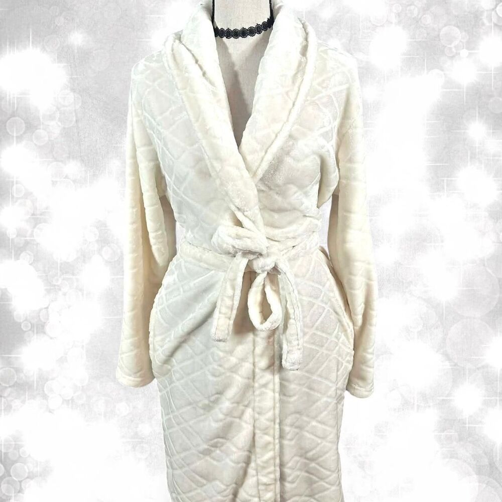 Luxury Cream Quilted Cozy Lounge Robe